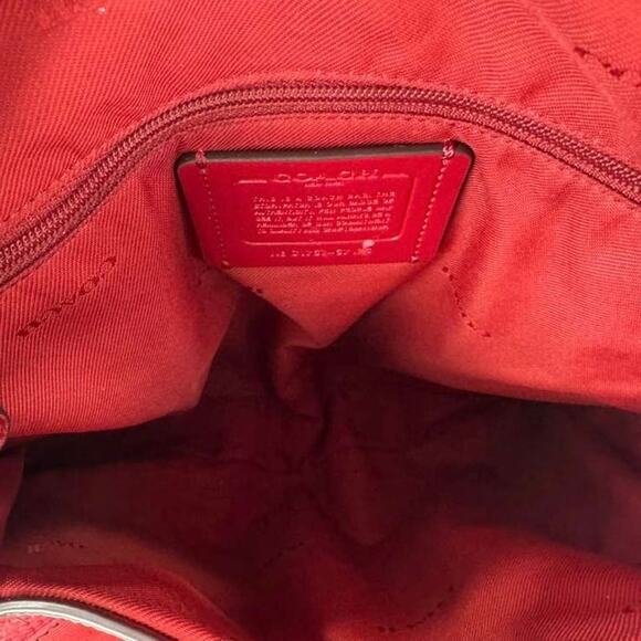 Coach Edie Red Leather Shoulder Bag - Picture 9 of 9